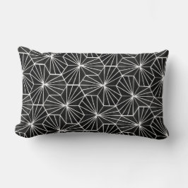 Modern Art Deco Black White Geometrical Mönster Lumbarkudde