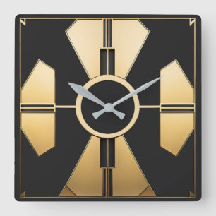 Modern Art Deco Fyrkantig Klocka