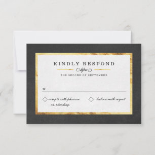 Modern Art Deco Guld & Black OSA kort