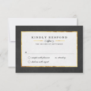 Modern Art Deco Guld & Black OSA kort