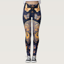 Modern Art Deco Lila Blue Guld Butterfly