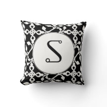 Modern Art Deco Monogram Black and White