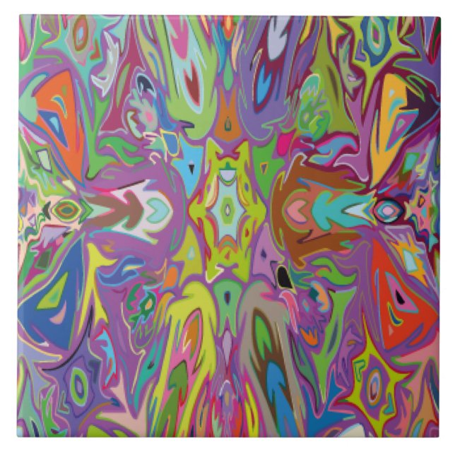 Modern Art Deco Multi-färg för kläder och dekor Kakelplatta (Framsidan)