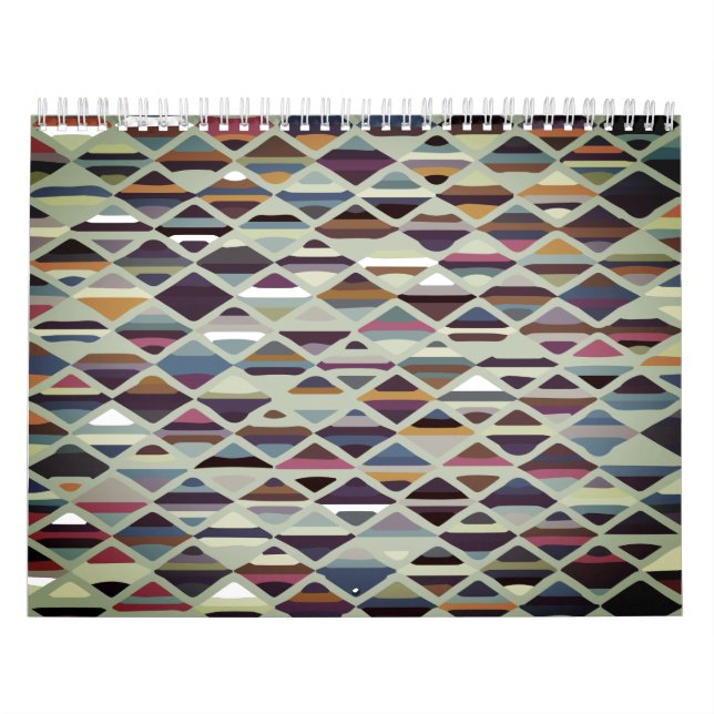 Modern Art Deco Multi-färg Kalender (Omslag)