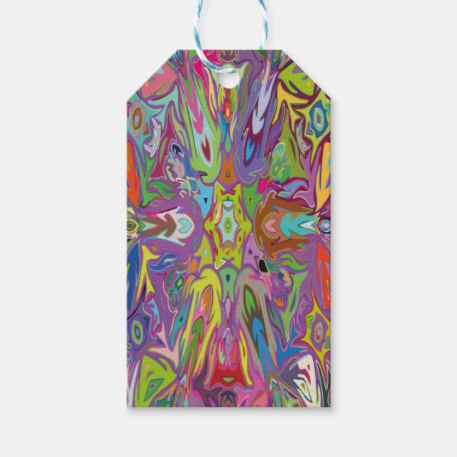 Modern Art Deco Multicolore Presentetikett (Framsidan)