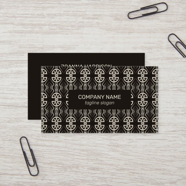 Modern Art Deco Visitkort (Fram/Back In Situ)