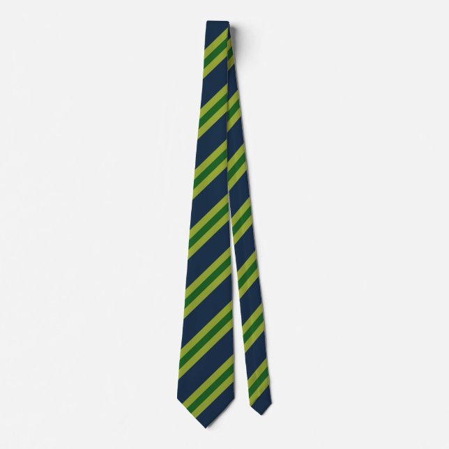 Modern Art Diagonal Rand Blue Grönt Slips (Framsida)