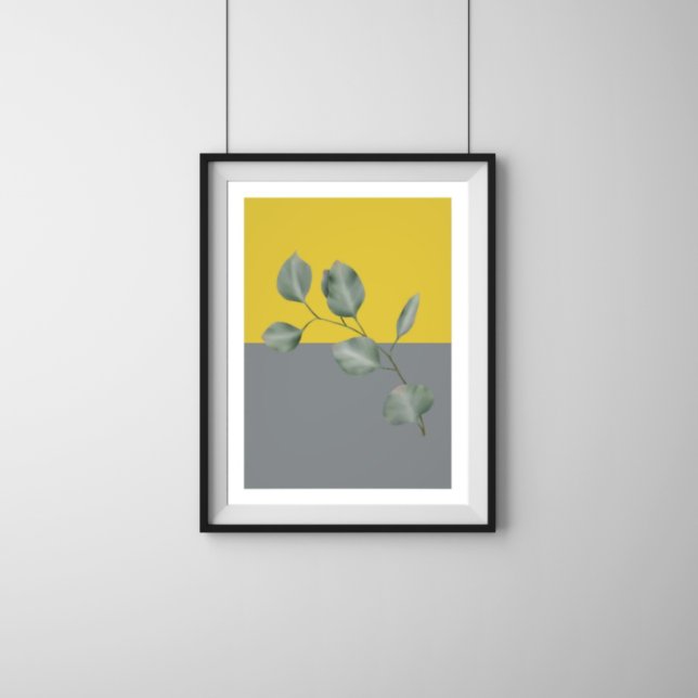 Modern Art Eucalyptus Löv Poster (Skapare uppladdad)