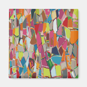 Modern Art Geometric Deco Multi-färg Magnet