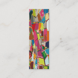 Modern Art Geometric Deco Multi-färg Mini Visitkort