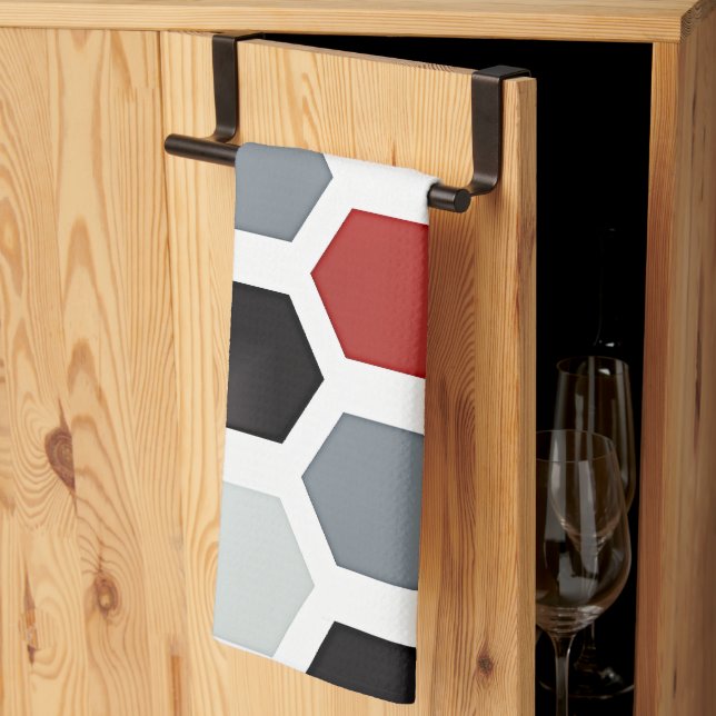 Modern Art Hexagon Mönster Kökshandduk (Thirds Fold)