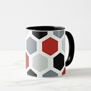 Modern Art Hexagon Mönster Mugg