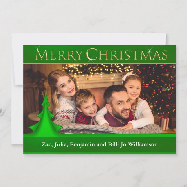 Modern Art Julgran Golden God jul Julkort (Framsida)