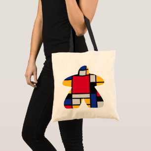 Modern Art Meeple Basic Tote Tygkasse