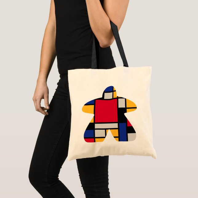 Modern Art Meeple Basic Tote Tygkasse (Framsida (produkt))