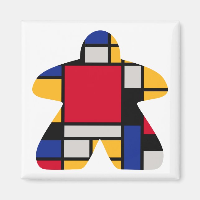 Modern Art Meeple Magnet (Framsidan)