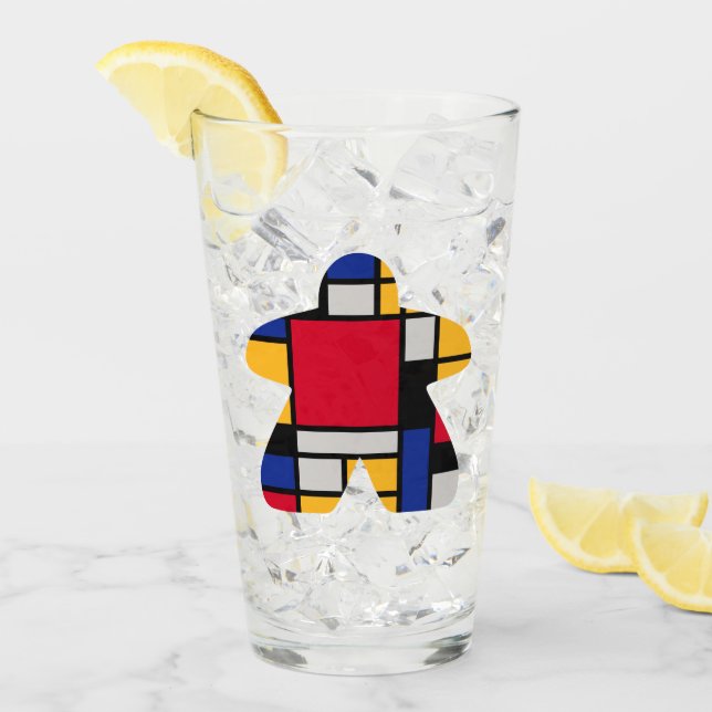 Modern Art Meeple Tumbler Glaskopp (Framsida Ice)