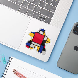 Modern Art Meeple Vinyl Sticker Klistermärken