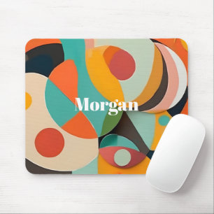 Modern Art Namn eller monogram Geometric Musmatta