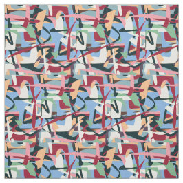 Modern Art Paint Streaks DeKooning Stil Tyg