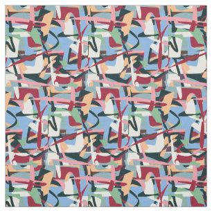 Modern Art Paint Streaks DeKooning Stil Tyg