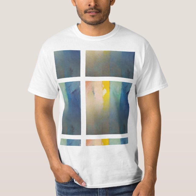 Modern Art Shirt – Colorful Windows T Shirt (Framsida)