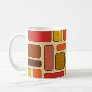 Modern Art Square Mönster Kaffemugg