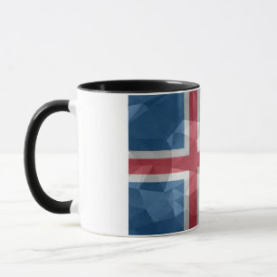 Modern Art Stil Island-Flagga omfattade keramik Mugg