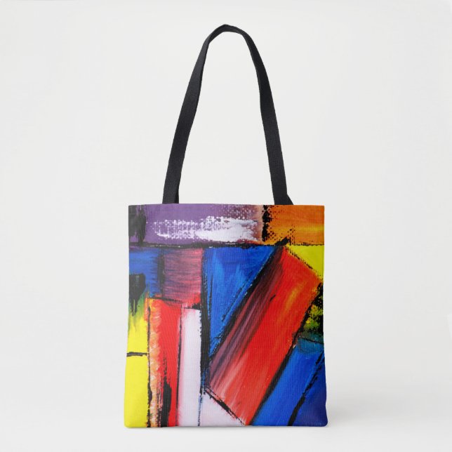 Modern Art Tote Bag Tygkasse (Framsida)