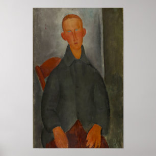Modern Art-utskrift för Modigliani Young Man Poster