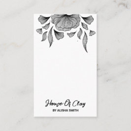 Modern Art White Earring Packaging Cards Visitkort