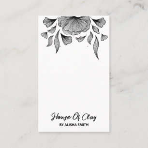 Modern Art White Earring Packaging Cards Visitkort