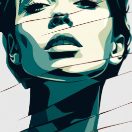 Modern Art Woman Porträtt Poster