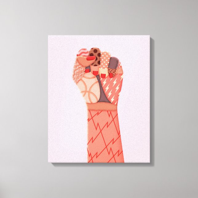 Modern Art Womens Protest Canvastryck (Framsida)