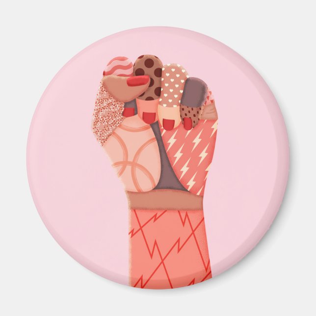 Modern Art Womens Protest Magnet (Framsidan)