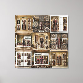 Modern artefakt UNESCO Skyddad albansk Couture Canvastryck