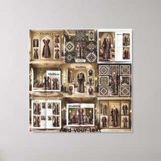 Modern artefakt UNESCO Skyddad albansk Couture Canvastryck