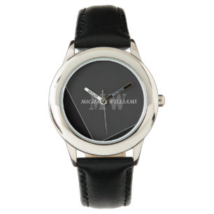 Modern artificiell Grått Black Monogram Armbandsur