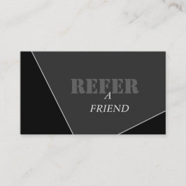 Modern artificiell Grått Black Monogram Rabattkort