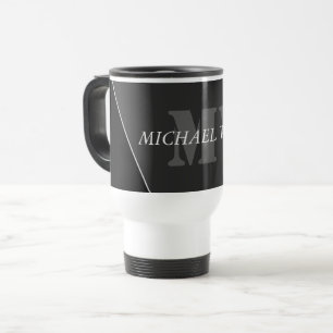 Modern artificiell Grått Black Monogram Resemugg