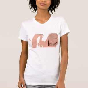 Modern Artist Abstrakt Faux Ro Guld Brushstrokes T-shirt