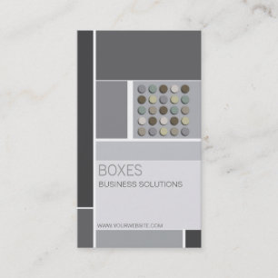 Modern Artist Abstrakt Grid Monochrome Fuzzy Dots Visitkort