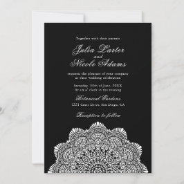 Modern Artistic Motif Style Mandala Wedding Inbjudningar