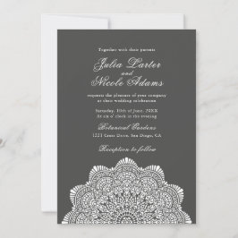 Modern Artistic Motif Style Mandala Wedding Inbjudningar