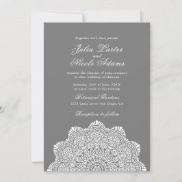 Modern Artistic Motif Style Mandala Wedding Inbjudningar