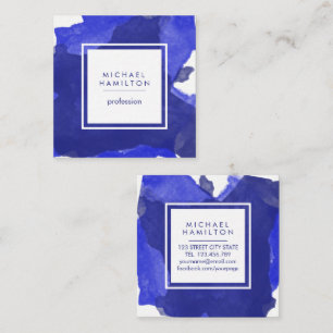 MODERN ARTISTISTISKA VATTENFÄRGEN STÄNK FYRKANTIGT VISITKORT