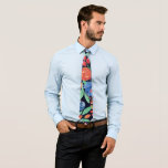 Modern Artsy Coral Blue Blommigt Watercolor Mönste Slips<br><div class="desc">Den här konstens och den moderna tryckningen är perfekt för trendiget och den modiga kvinnan. Den har handmålad korallfärgad orange, korallets rosa, rött, klassiskt blått och blommor och löv av grönt ovanpå en enkel mörk, marin blå bakgrund. Den är en modern, land, söt, unik och originell design. Stilisera med den...</div>