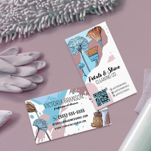 Modern Artsy Färg Stänk Professionell Cleaner Visitkort