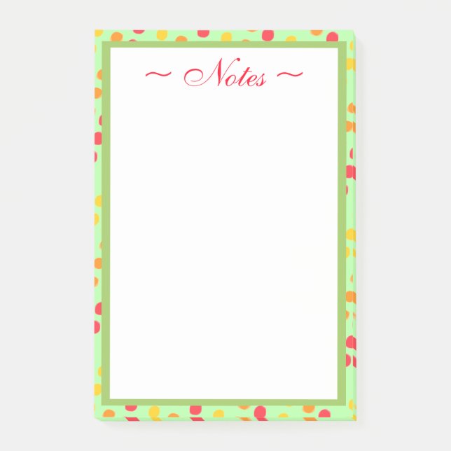 Modern Artsy Polka Dot Post-it Block (Framsida)