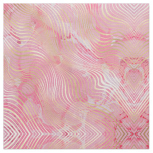 Modern Artsy Rosa Guld Curved Rand Marble Tyg